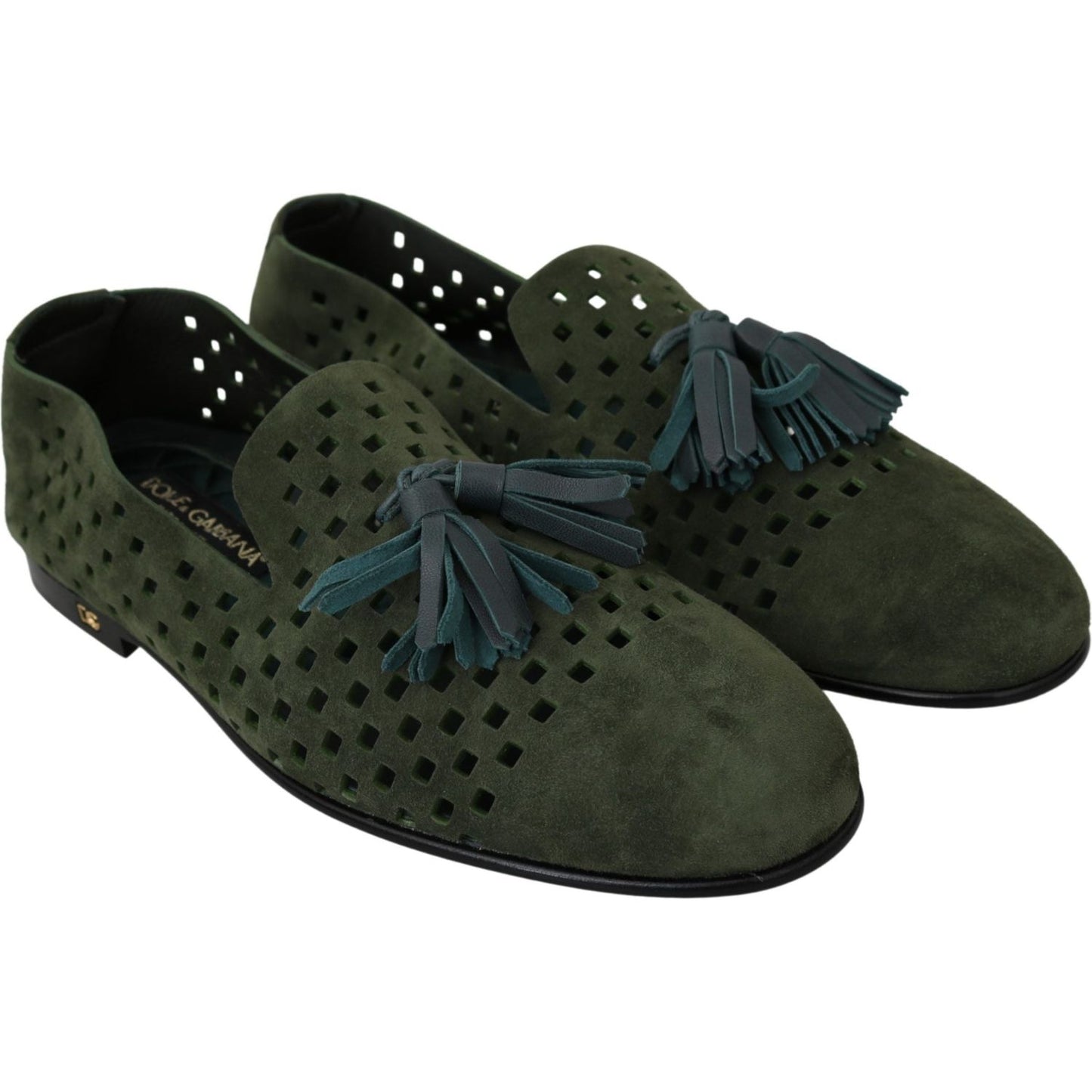 Elegant Green Suede Loafers for Men