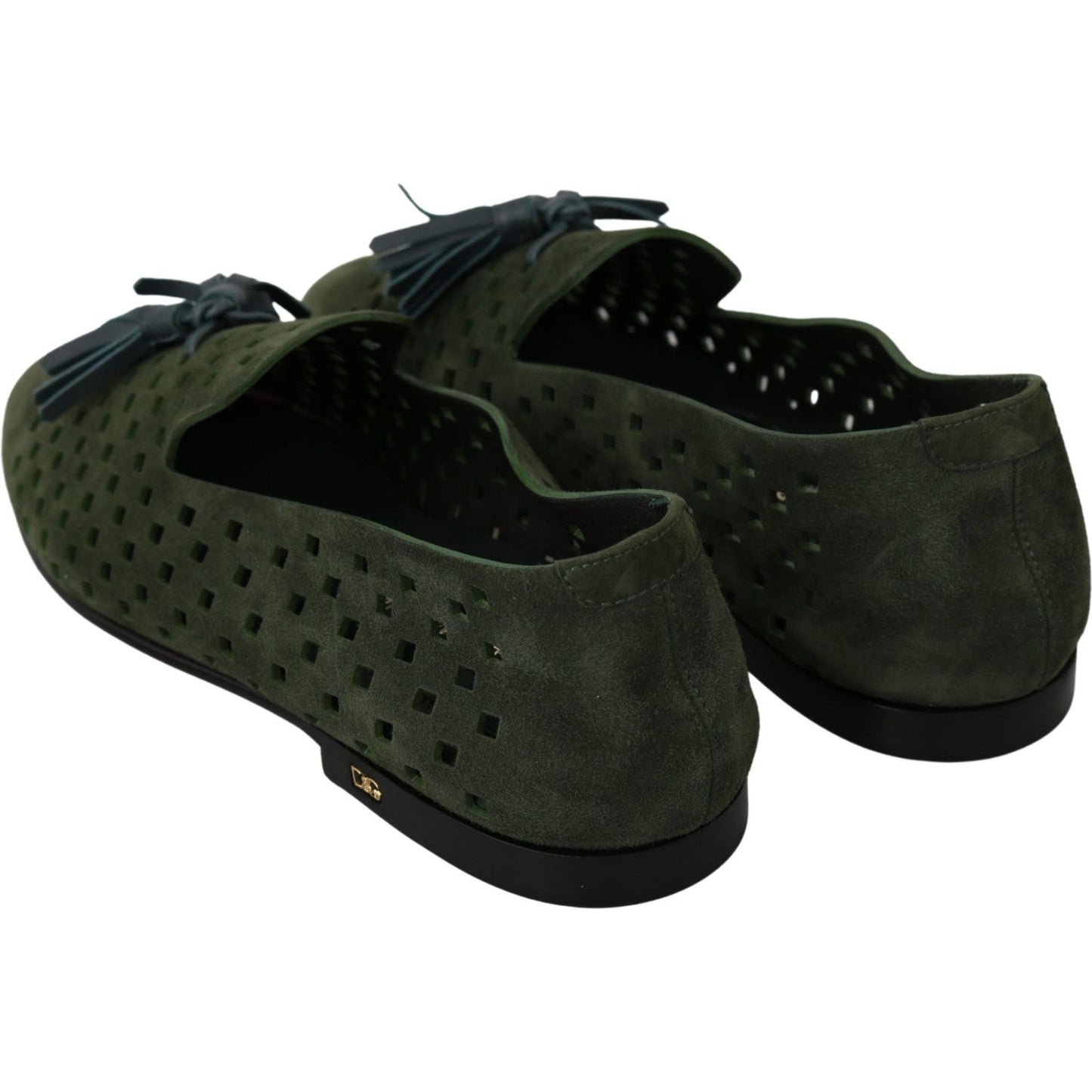 Elegant Green Suede Loafers for Men