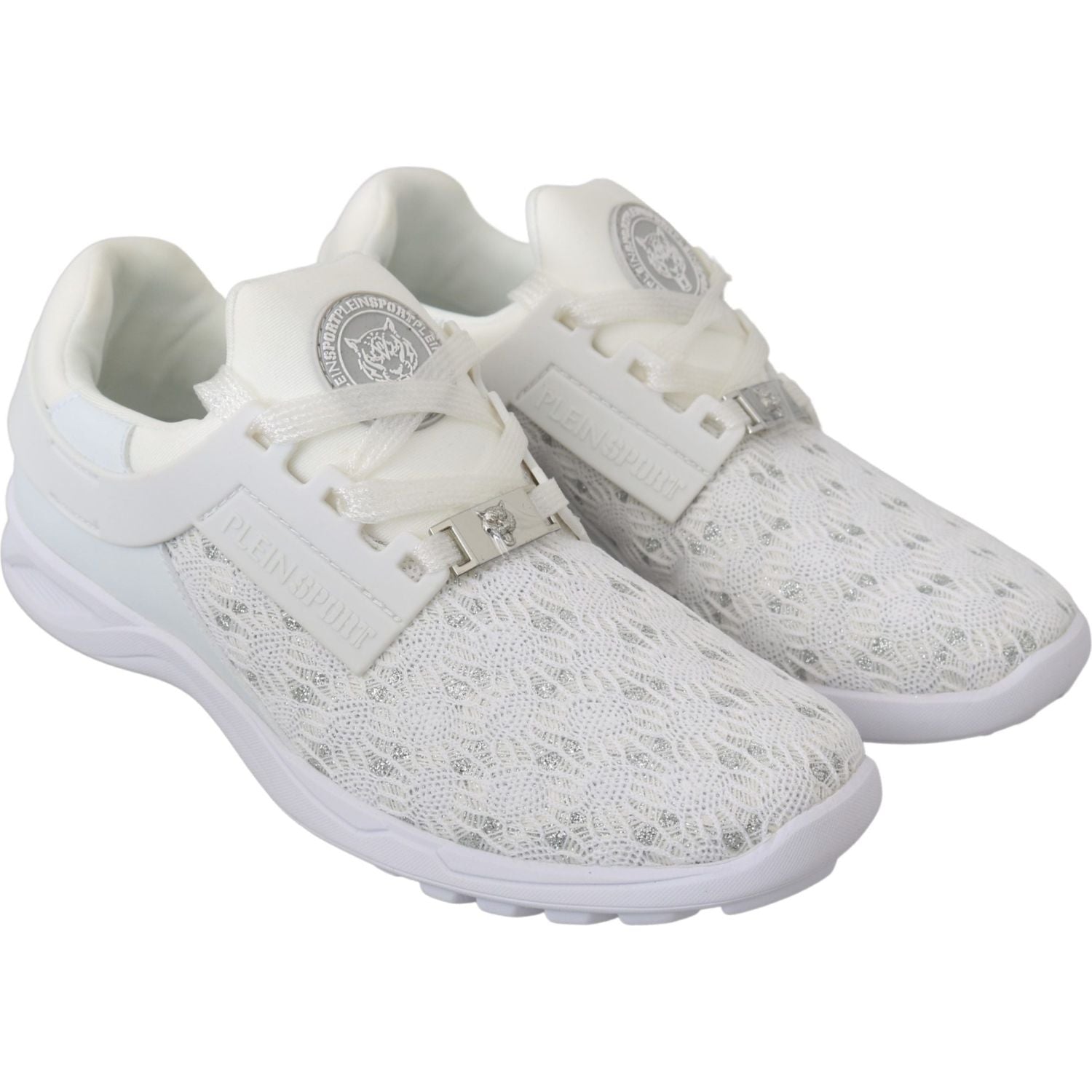 Philipp Plein White Polyester Casual Sneakers Shoes