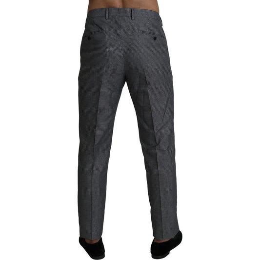 Elegant Gray Slim Fit Dress Trousers