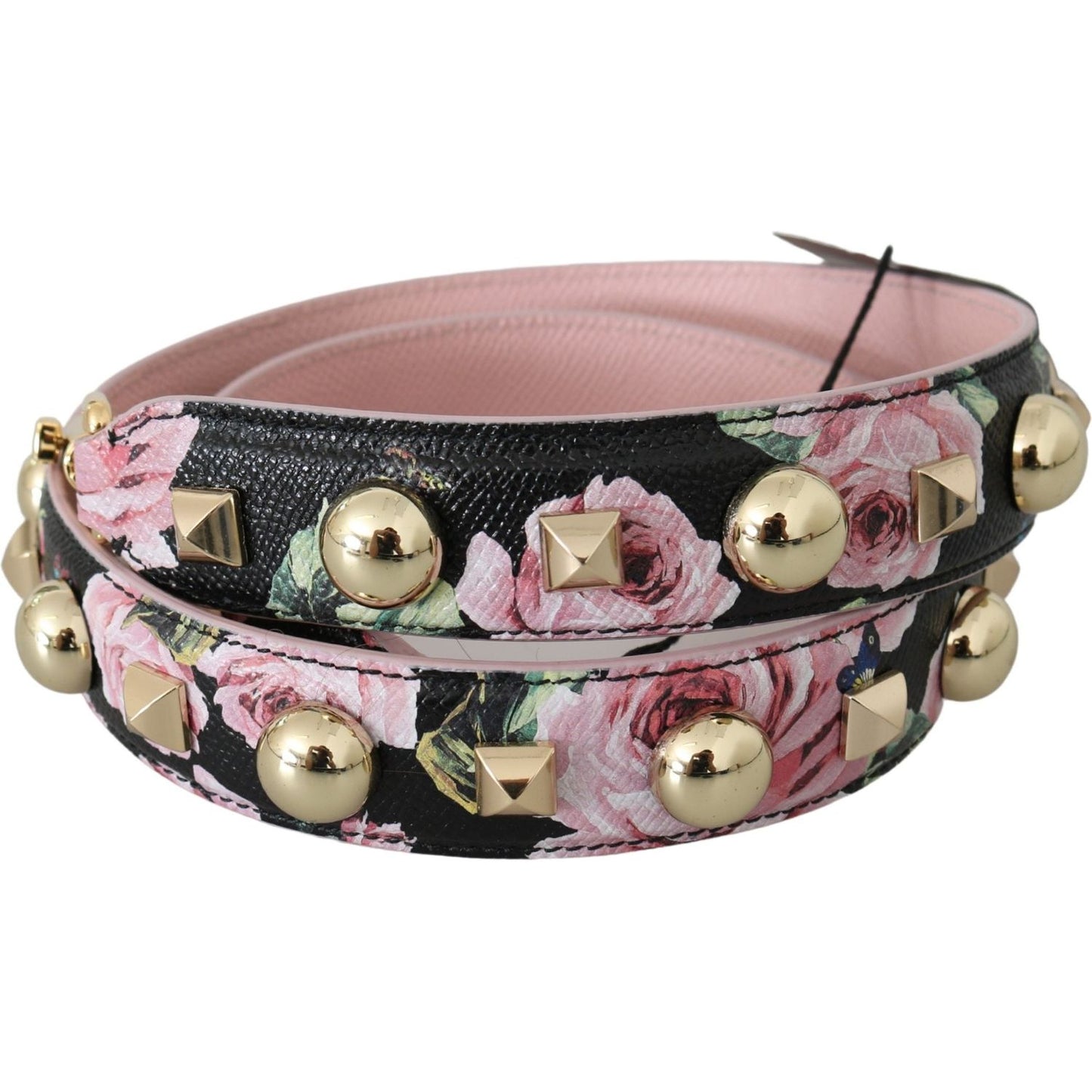 Elegant Floral Leather Shoulder Strap