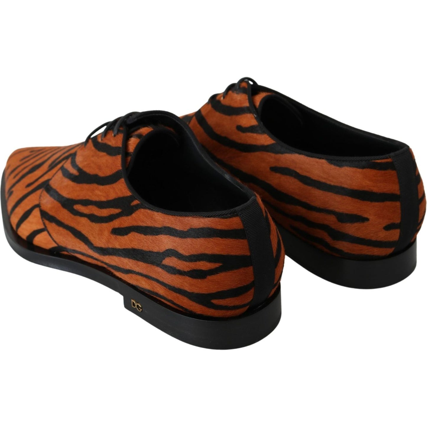 Tiger Pattern Dress Shoes with Pony Hair