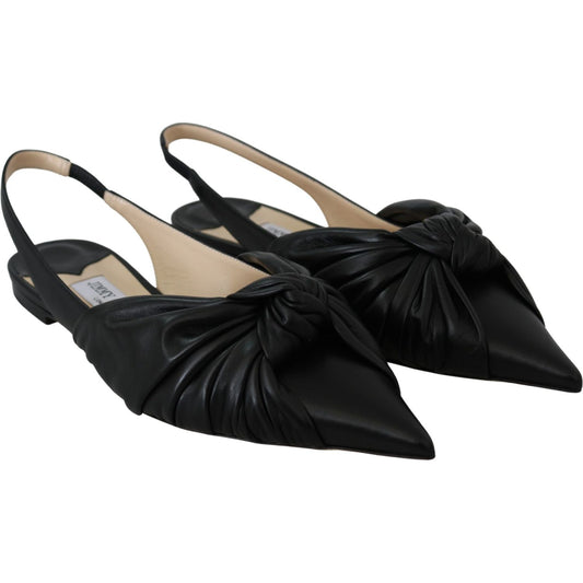 Elegant Pointed Toe Leather Flats