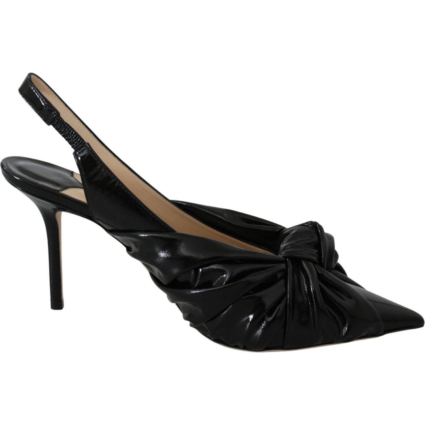 Elegant Black Leather Pointed Toe Pumps