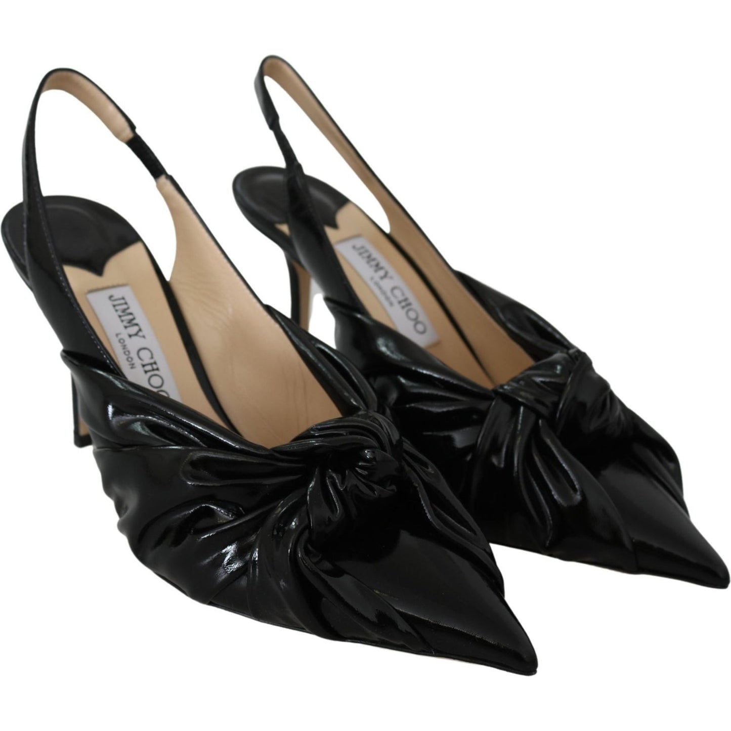 Elegant Black Leather Pointed Toe Pumps