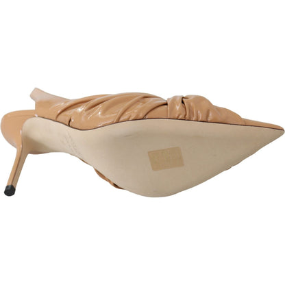 Jimmy Choo Caramel Brown Leather Annabell 85 Pumps Shoes