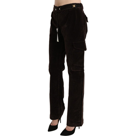 Chic High Waist Cargo Pants in Sophisticated Brown