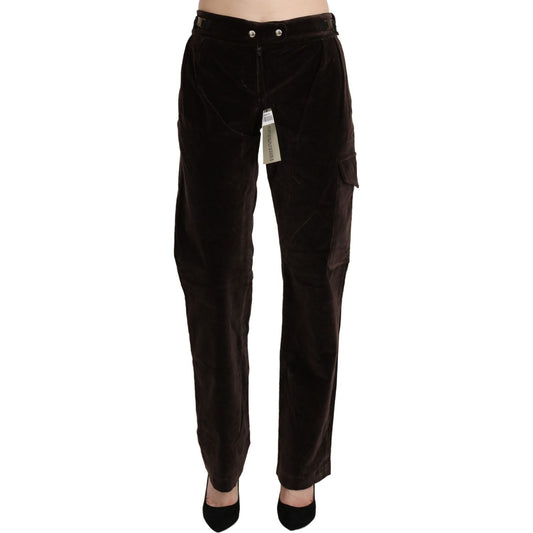 Ermanno Scervino Chic High Waist Cargo Pants in Sophisticated Brown Ermanno Scervino