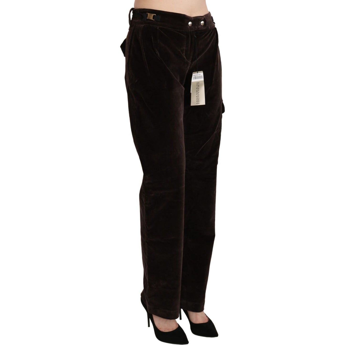 Chic High Waist Cargo Pants in Sophisticated Brown