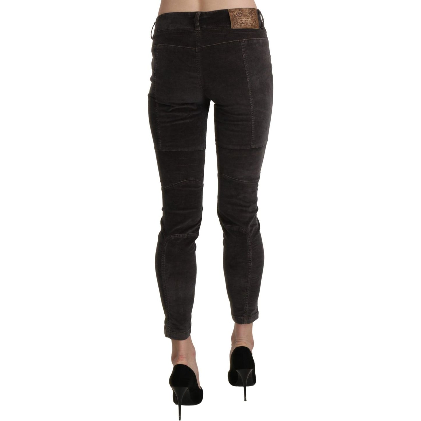 Chic Brown Capri Cropped Pants