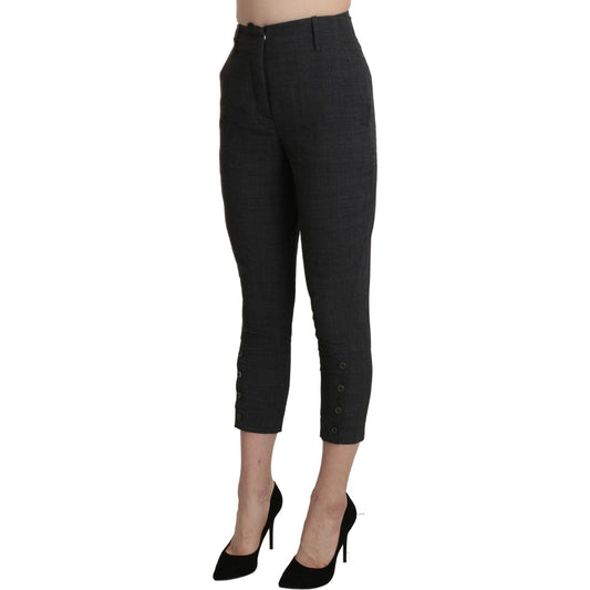 Chic High Waist Capri Cropped Pants