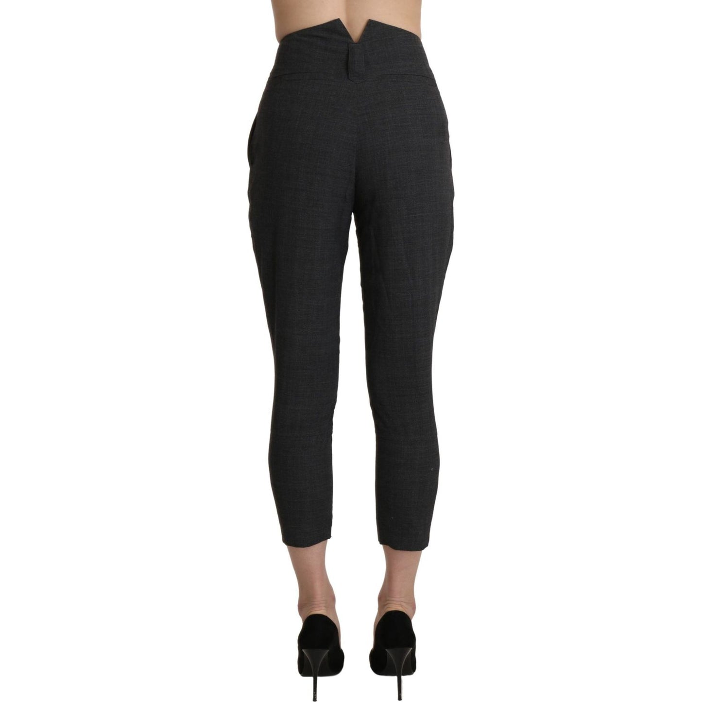 Chic High Waist Capri Cropped Pants