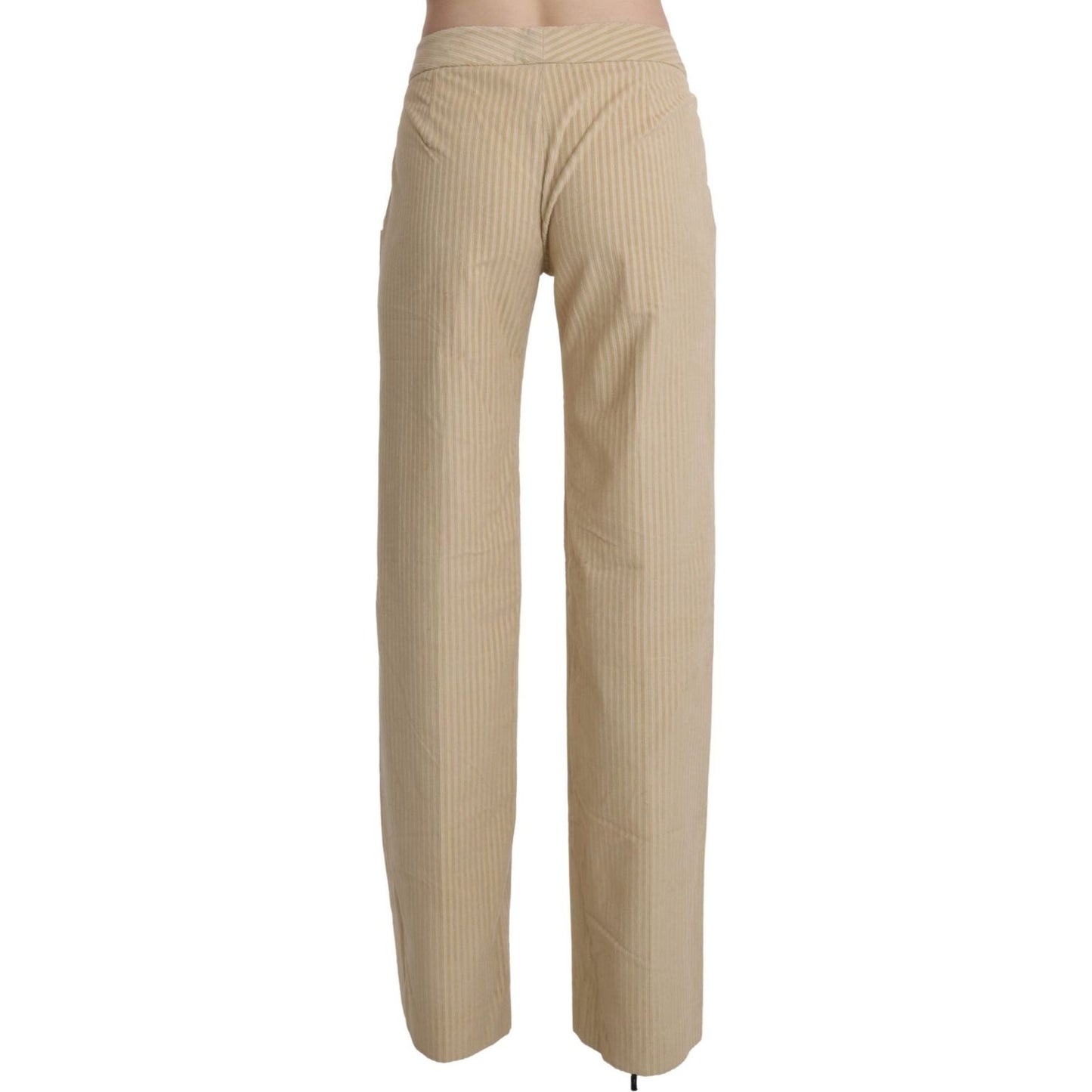 Chic Beige High-Waist Wide Leg Pants