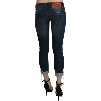 Acht Blue Washed Low Waist Skinny Cropped Denim pant Jeans & Pants