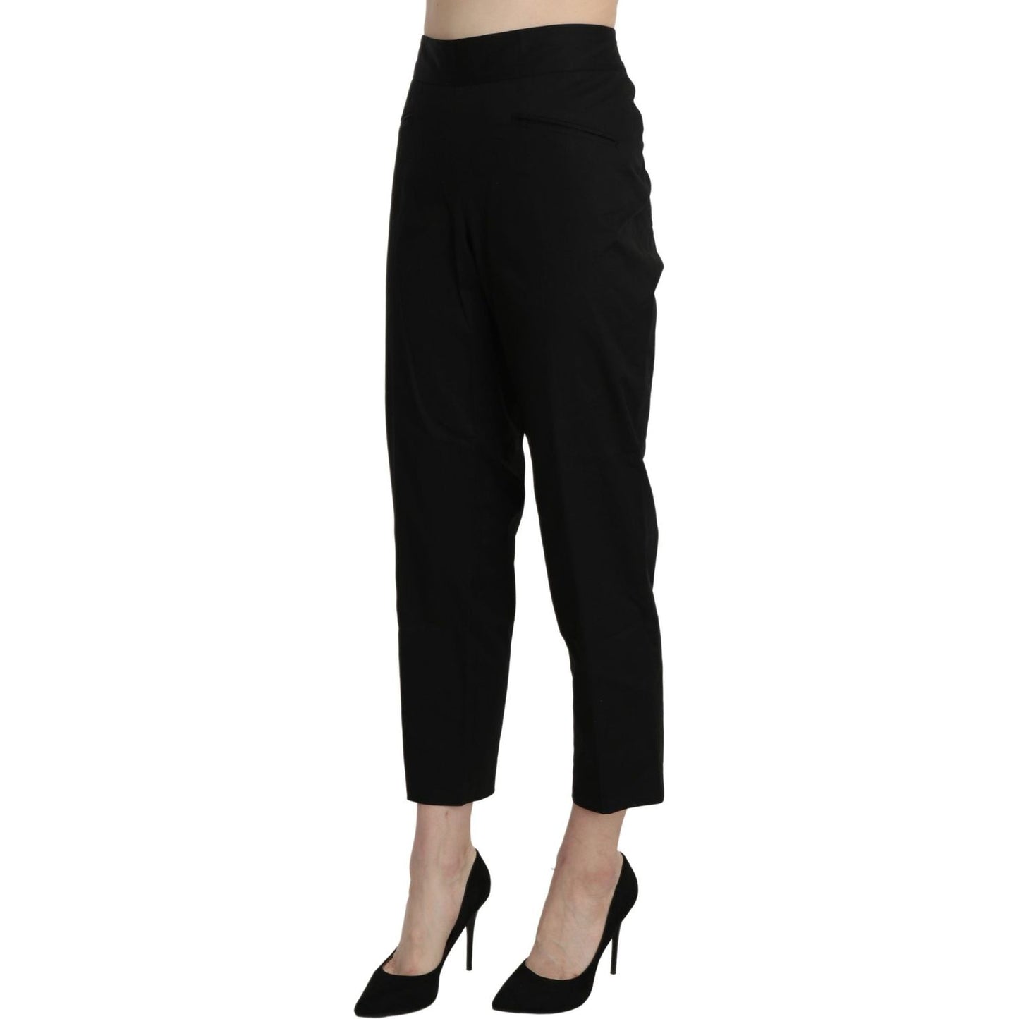 Elegant High Waist Cropped Pants