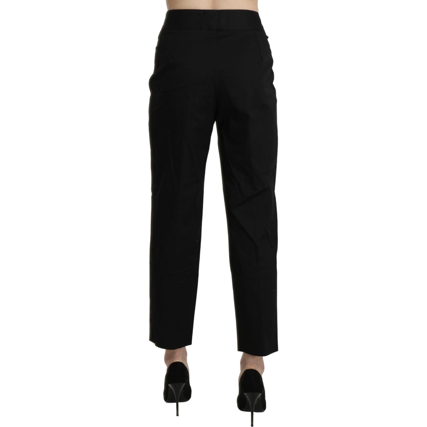 Elegant High Waist Cropped Pants