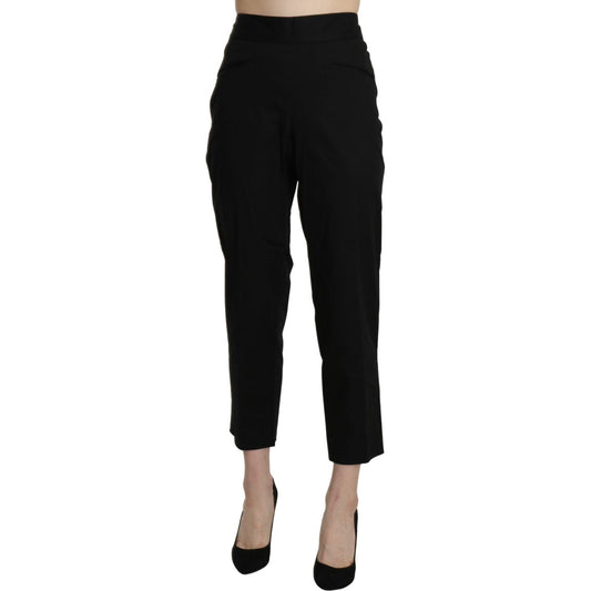 Elegant High Waist Cropped Pants