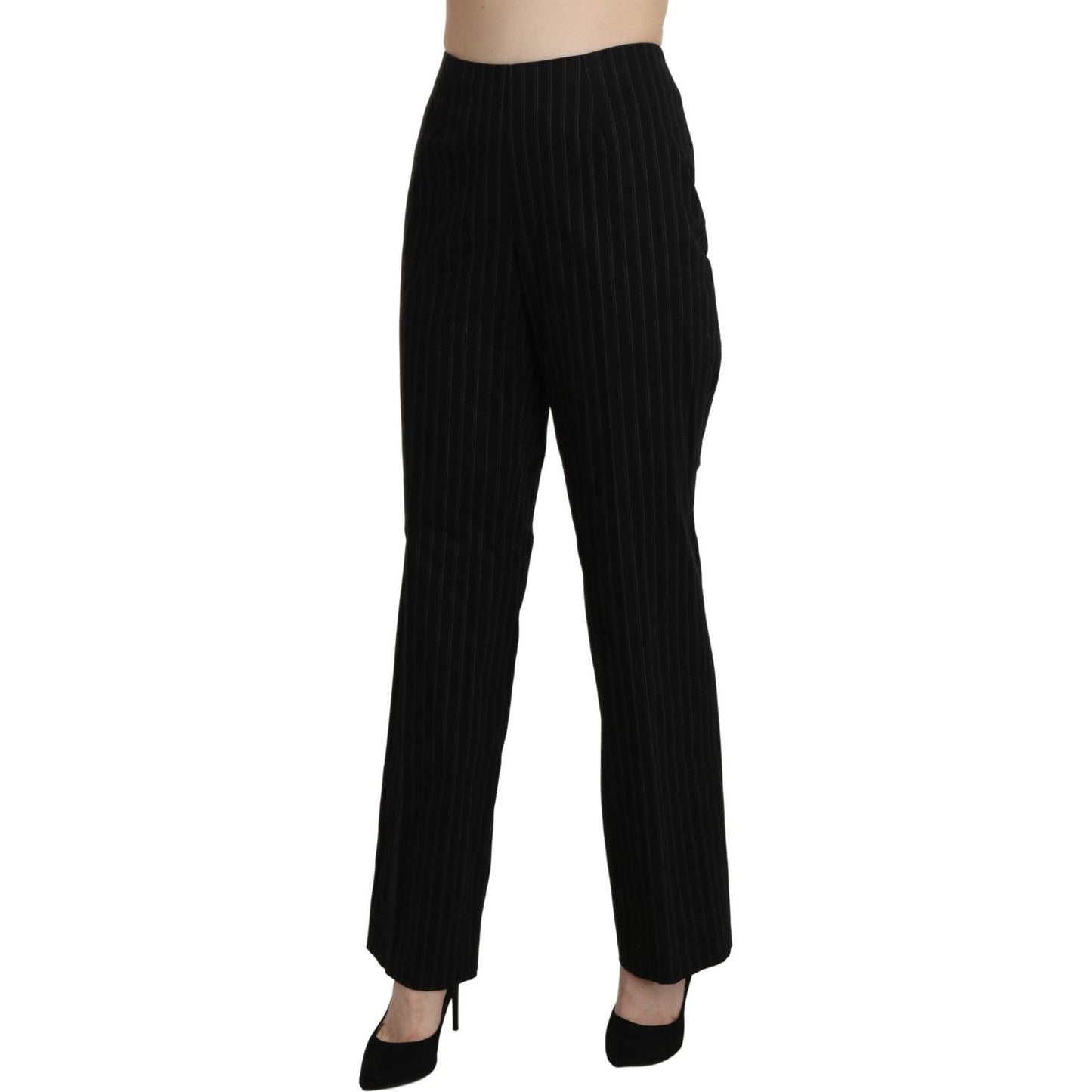 Elegant High Waist Black Pants