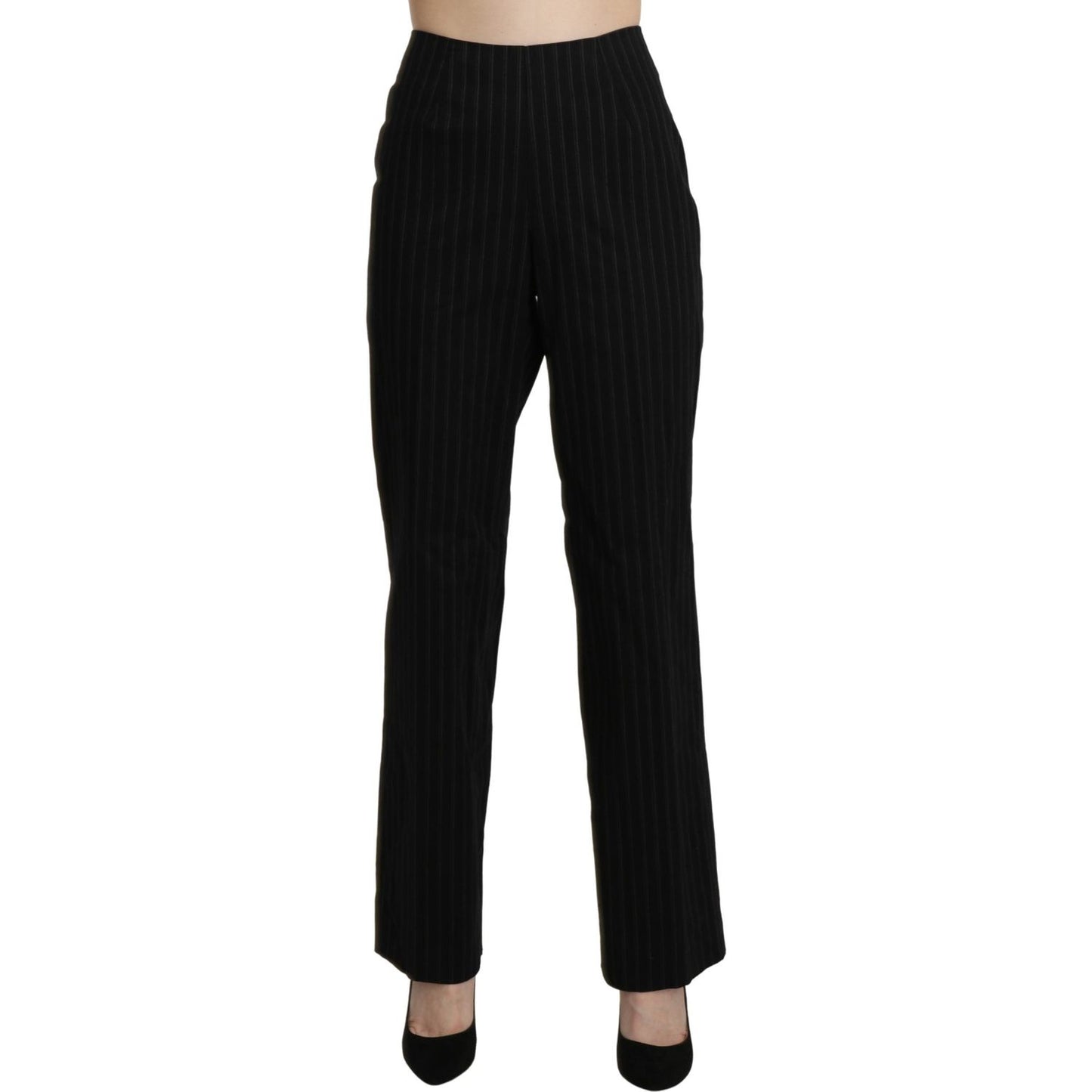 Elegant High Waist Black Pants