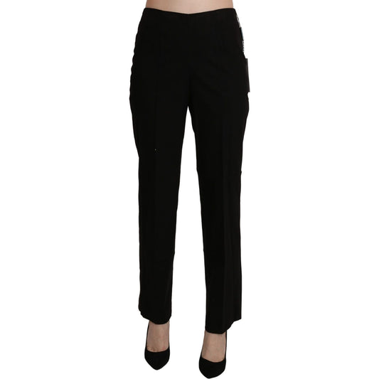 BENCIVENGA Black High Waist Straight Dress Trouser Pant Jeans & Pants