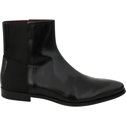 Elegant Black Leather Chelsea Boots