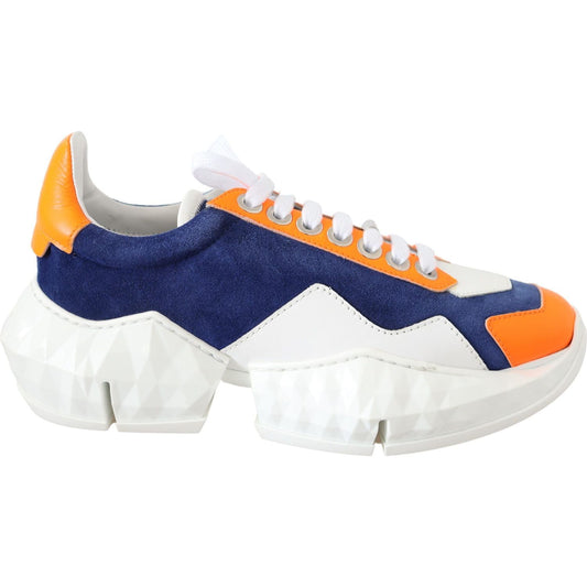 Electric Elegance Leather Mix Sneakers