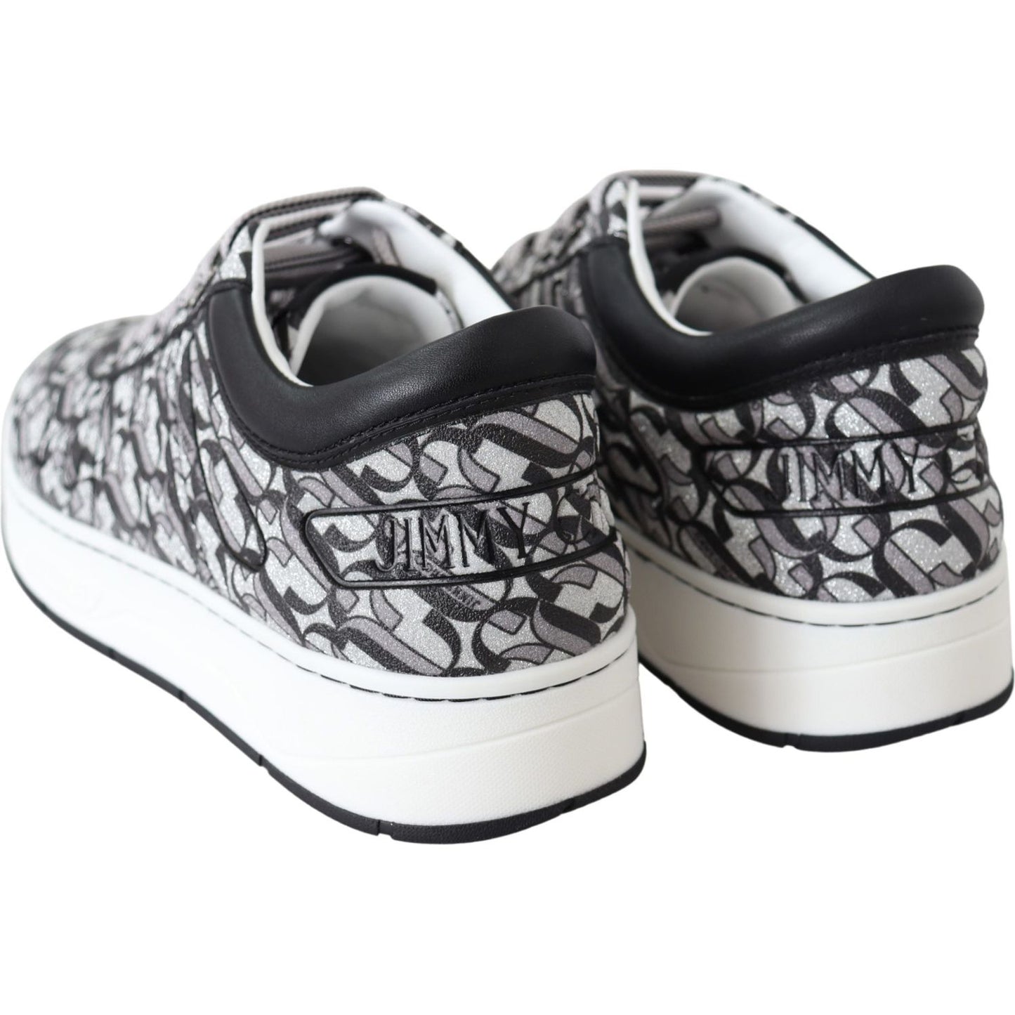 Glittering Slip-On Sneakers - Silver and Black