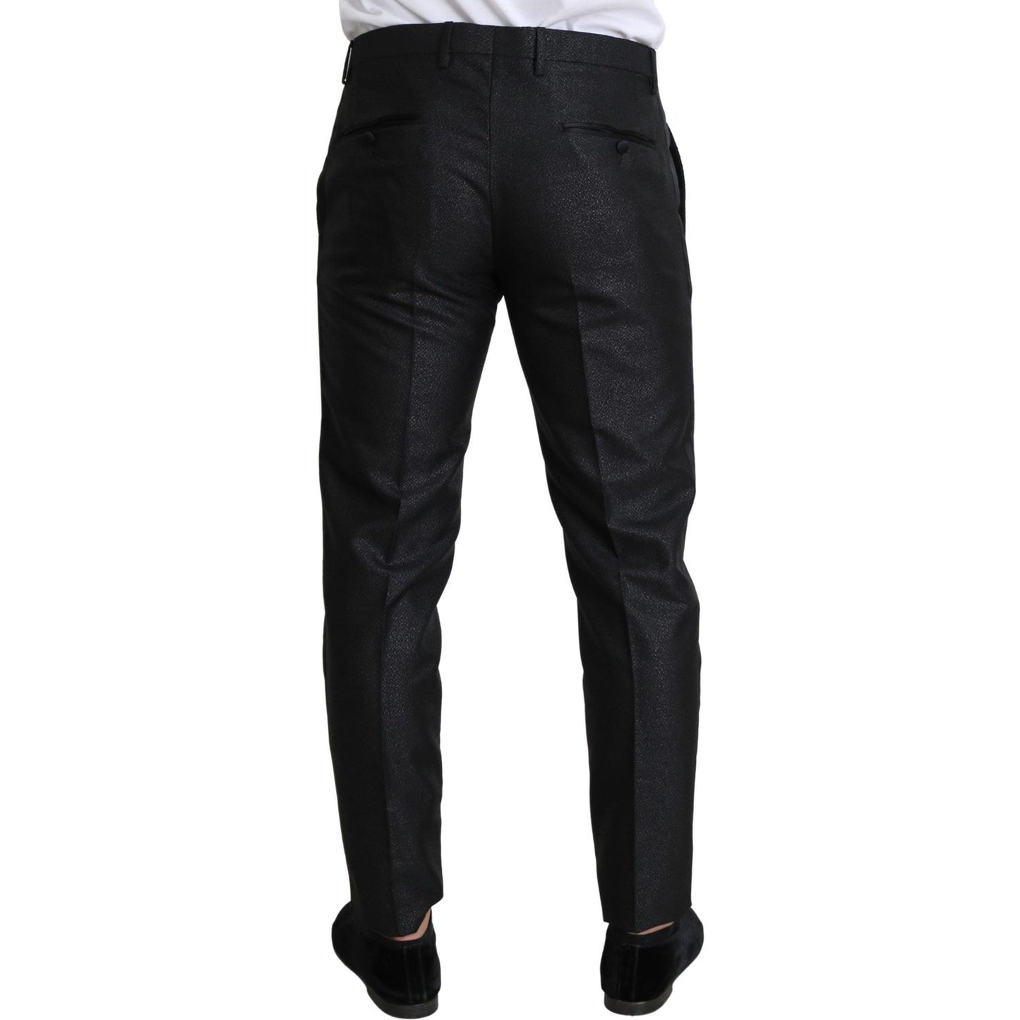 Dolce & Gabbana Black Metallic Skinny Trouser Dress Jeans & Pants