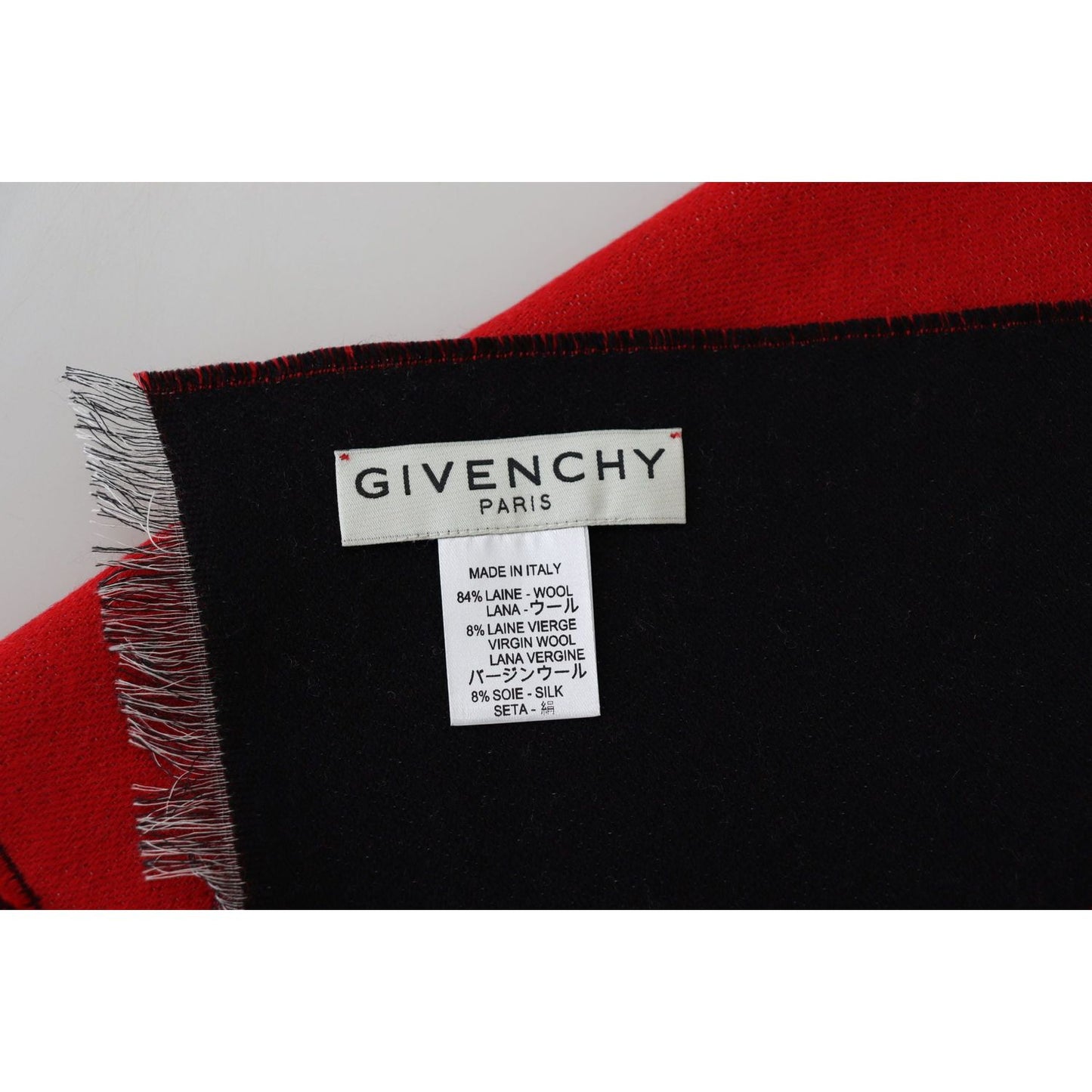 Givenchy Elegant Red Wool Blend Unisex Scarf Wool Wrap Shawl Scarf Givenchy