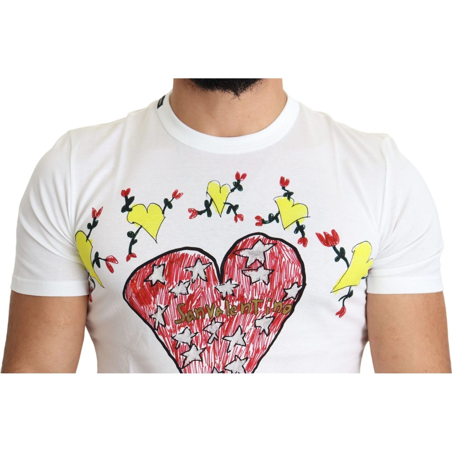 Chic Saint Valentine Print Crew Neck T-Shirt