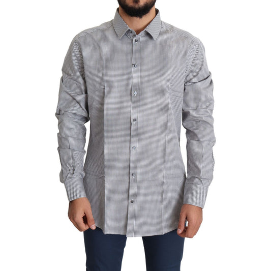 Checkered Slim Fit Cotton Dress Shirt