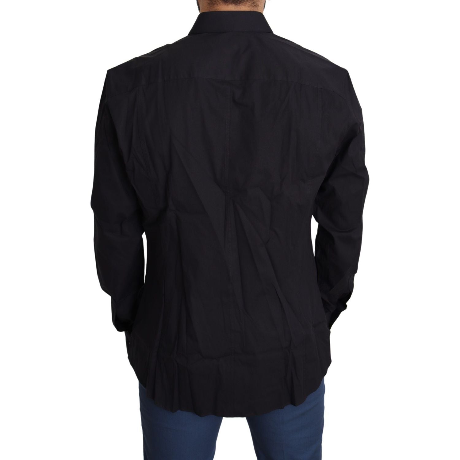 Dolce & Gabbana Black Cotton Stretch Dress SICILIA Shirt