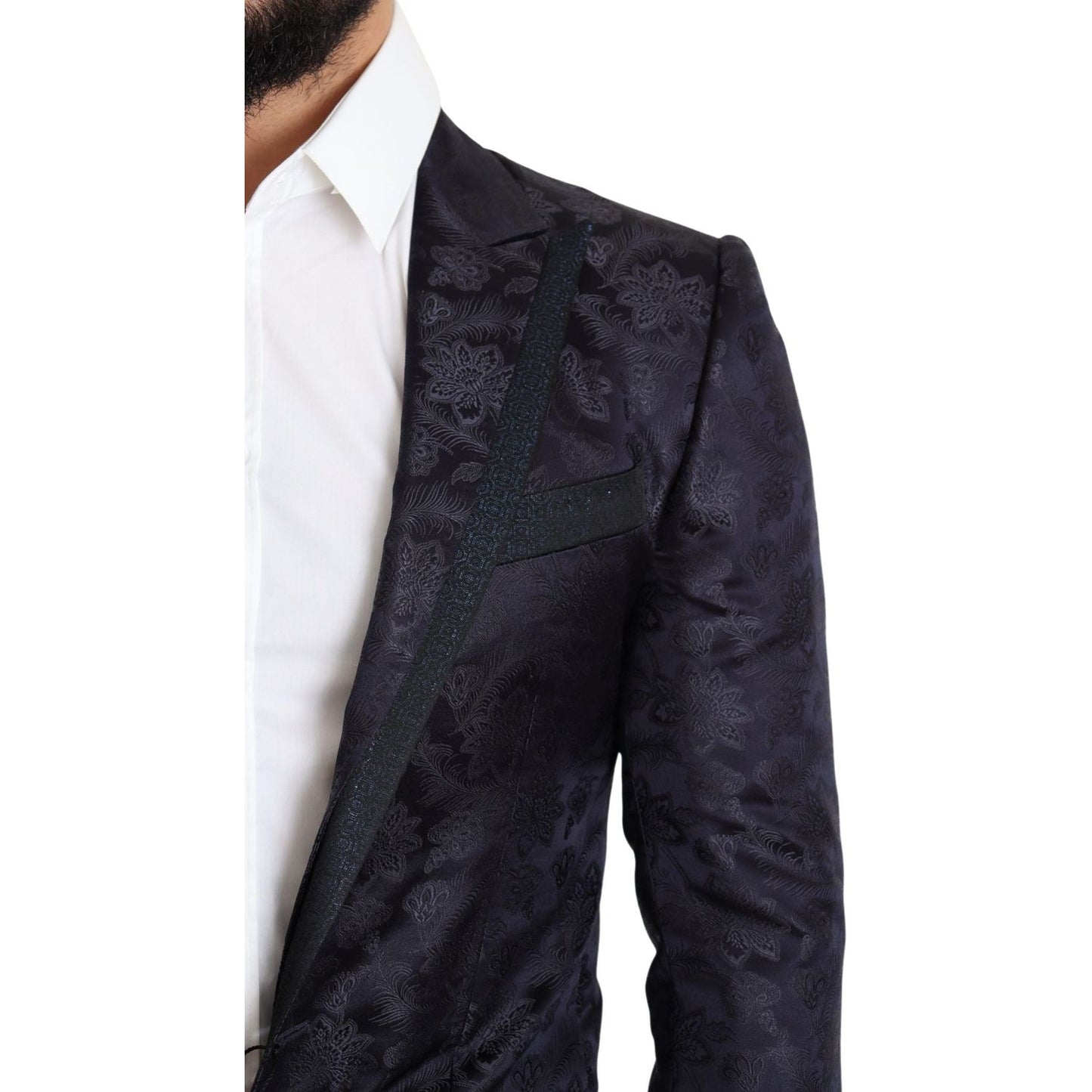 Elegant Silk Blend Martini Blazer in Blue