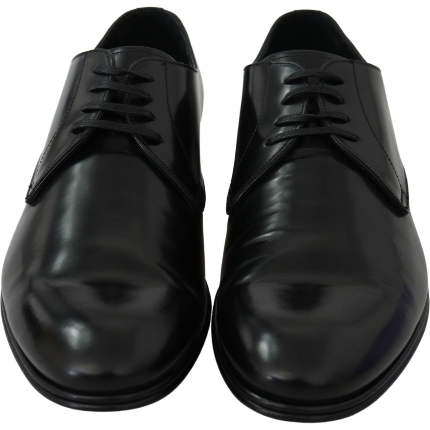 Elegant Black Leather Derby Shoes