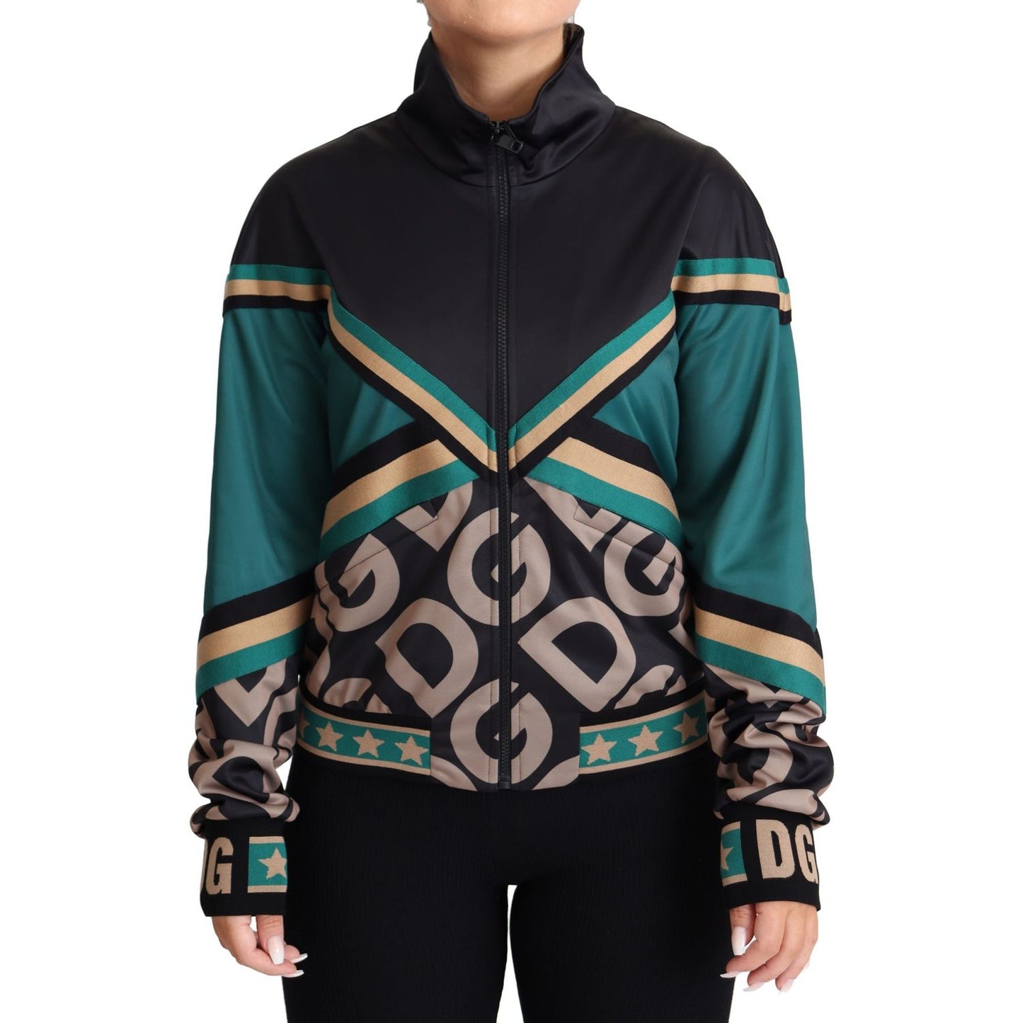 Chic Multicolor Track Jacket with Logo Mania