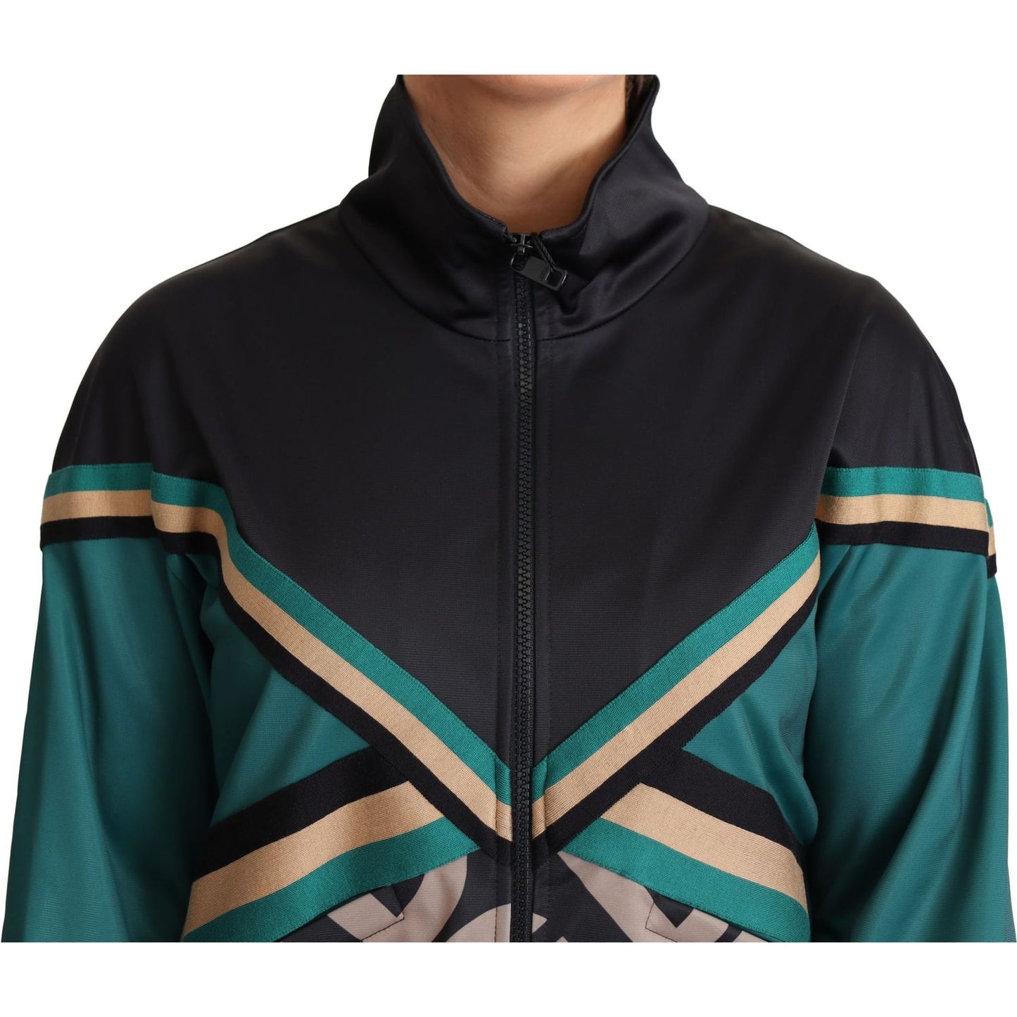 Chic Multicolor Track Jacket with Logo Mania