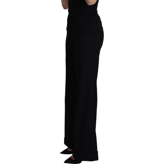 Elegant Cashmere Wide Leg Trousers