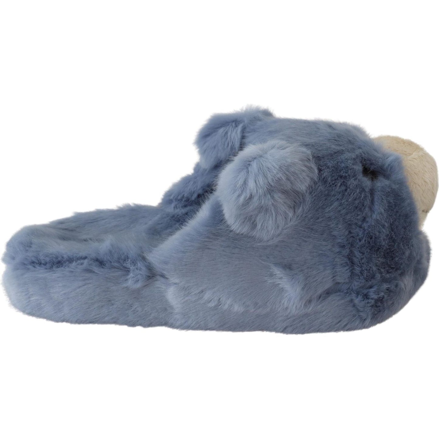 Chic Teddy Bear Blue Loafers Shoes