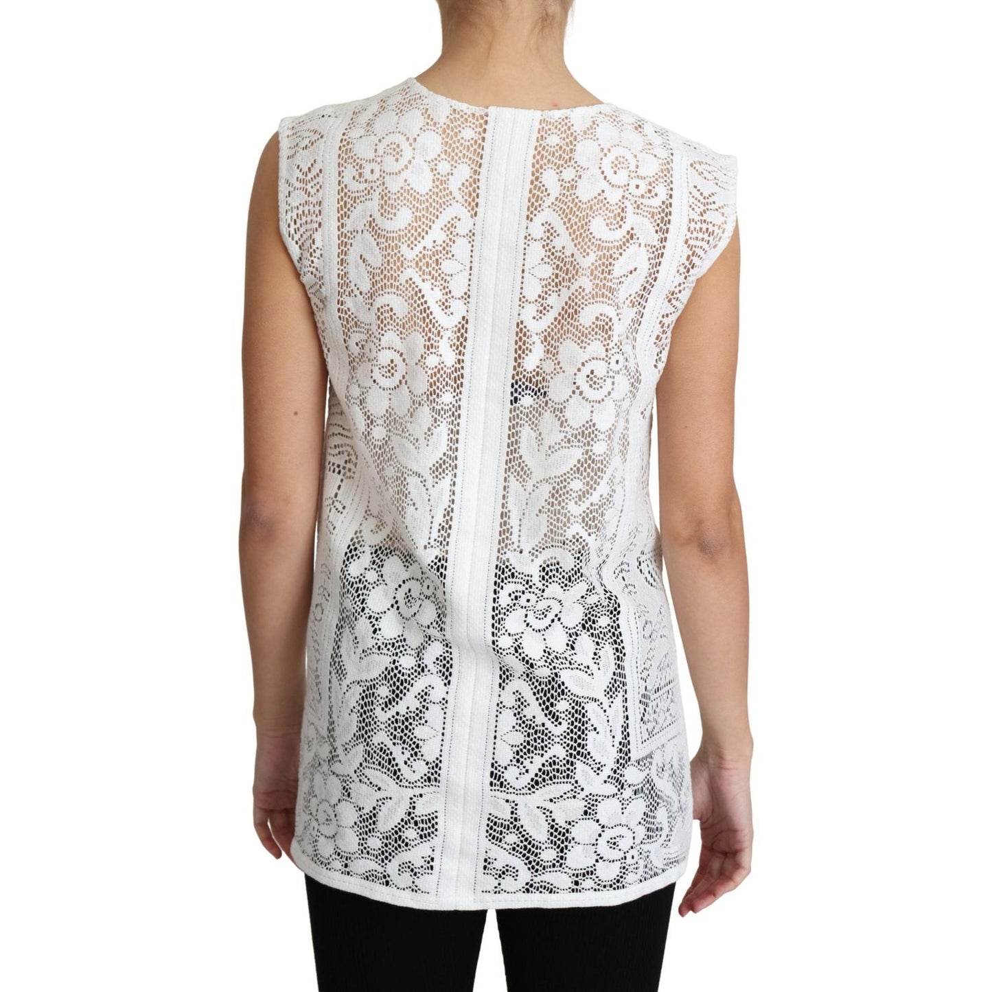 Chic Lace Floral Sleeveless Top