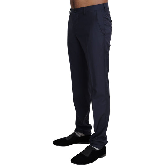 Elegant Slim Fit Wool Blend Dress Pants