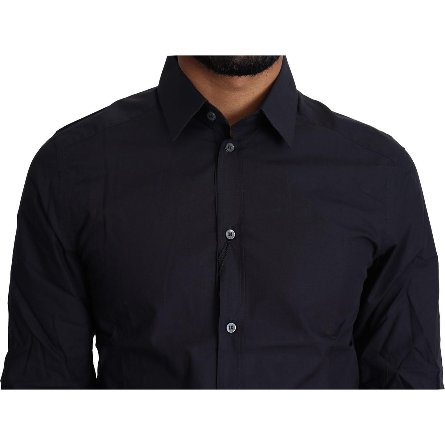 Navy Blue Slim Fit Gold Series Dress Shirt