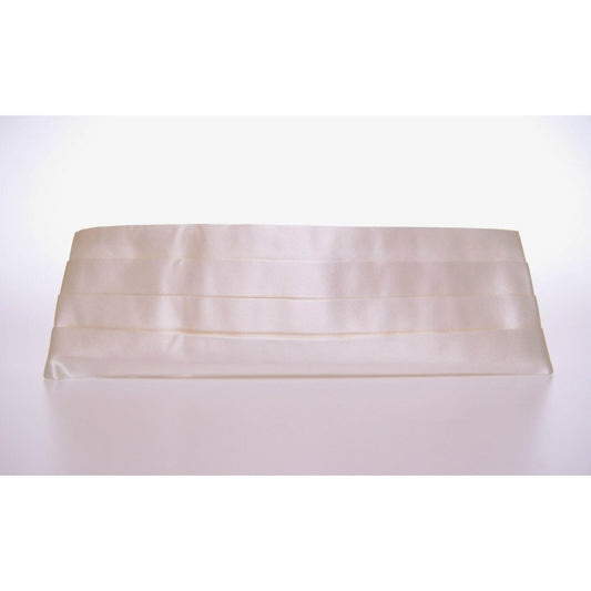 Elegant White Silk Cummerbund