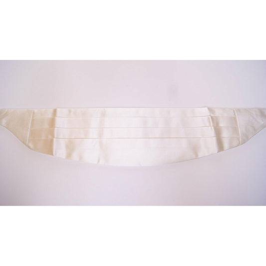 Elegant White Silk Cummerbund