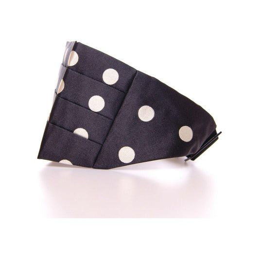 Elegant Silk Black Polka Dot Cummerbund