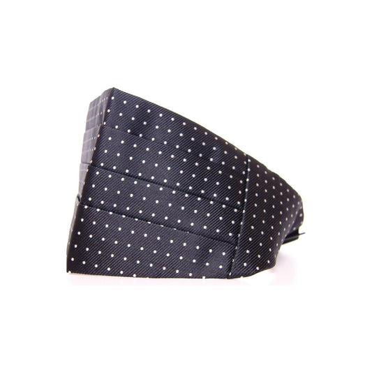 Elegant Black Silk Polka Dot Cummerbund