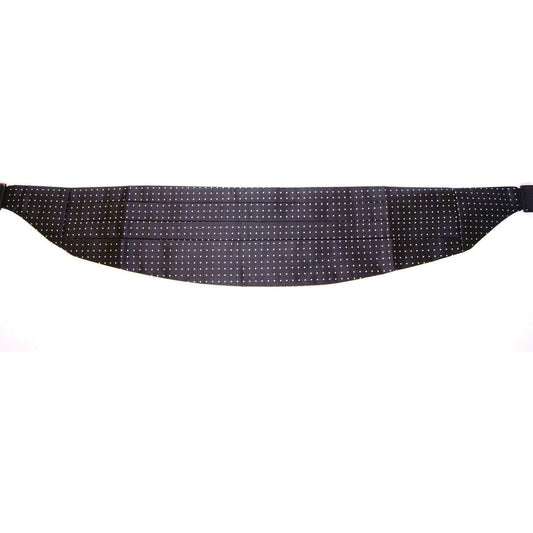 Elegant Black Silk Polka Dot Cummerbund