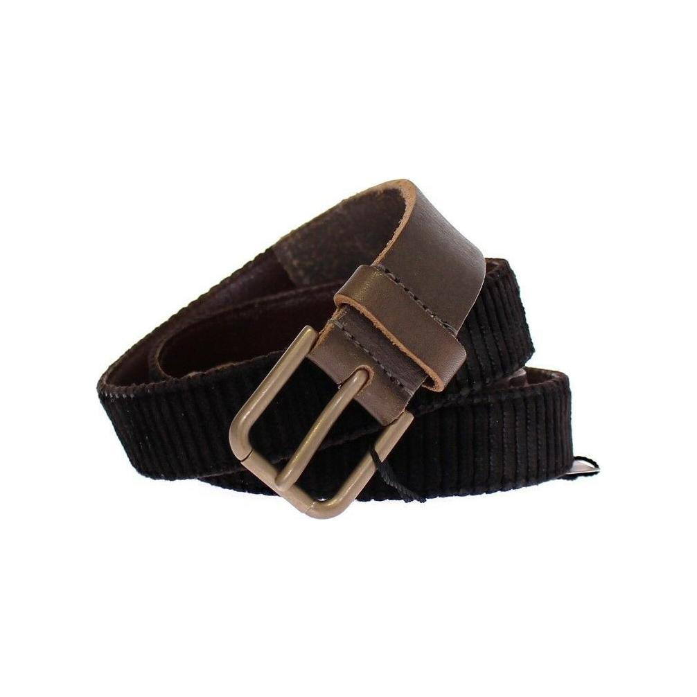 Dolce & Gabbana Brown Leather Logo Cintura Gürtel Belt Belt