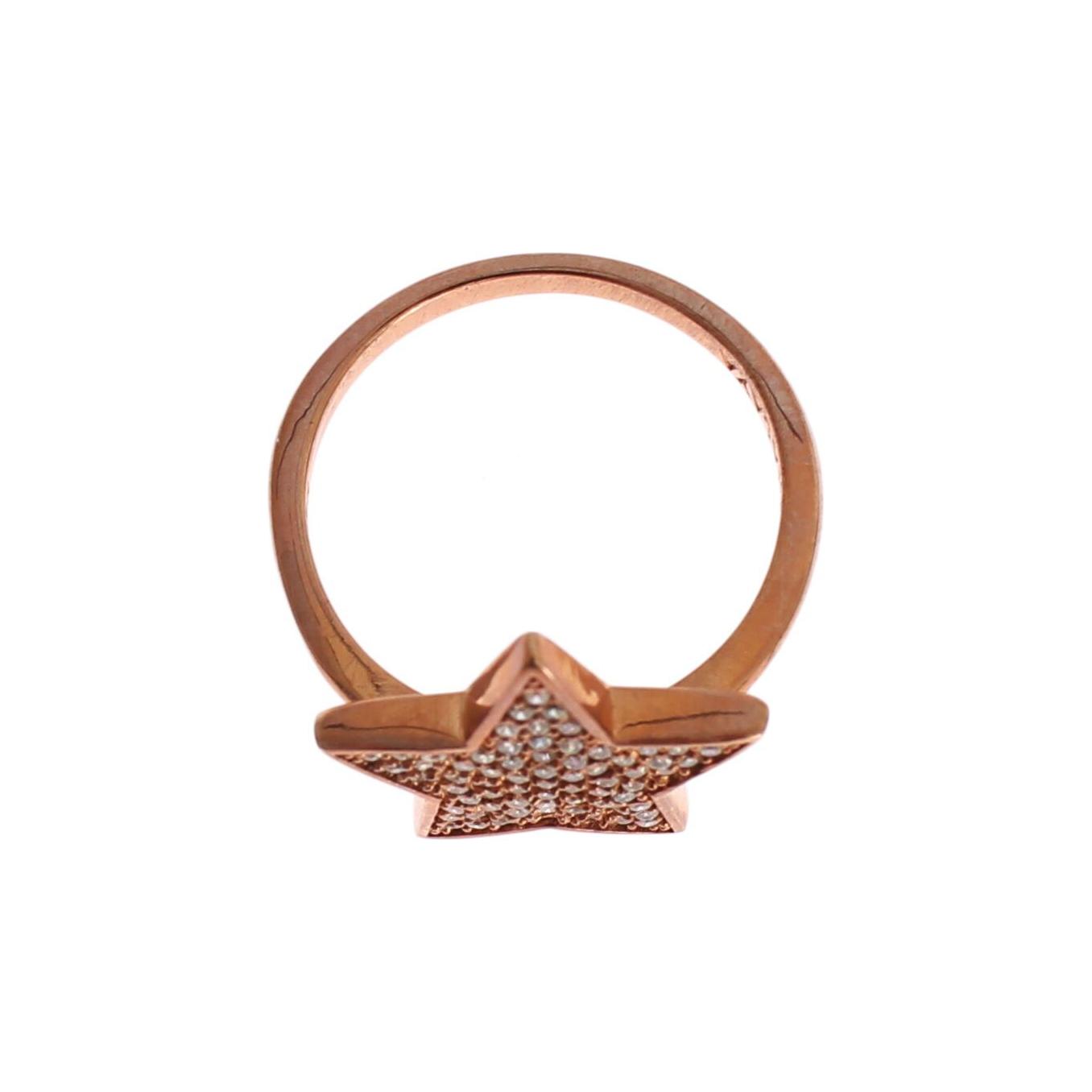 Nialaya Womens Clear CZ Star 925 Silver Ring