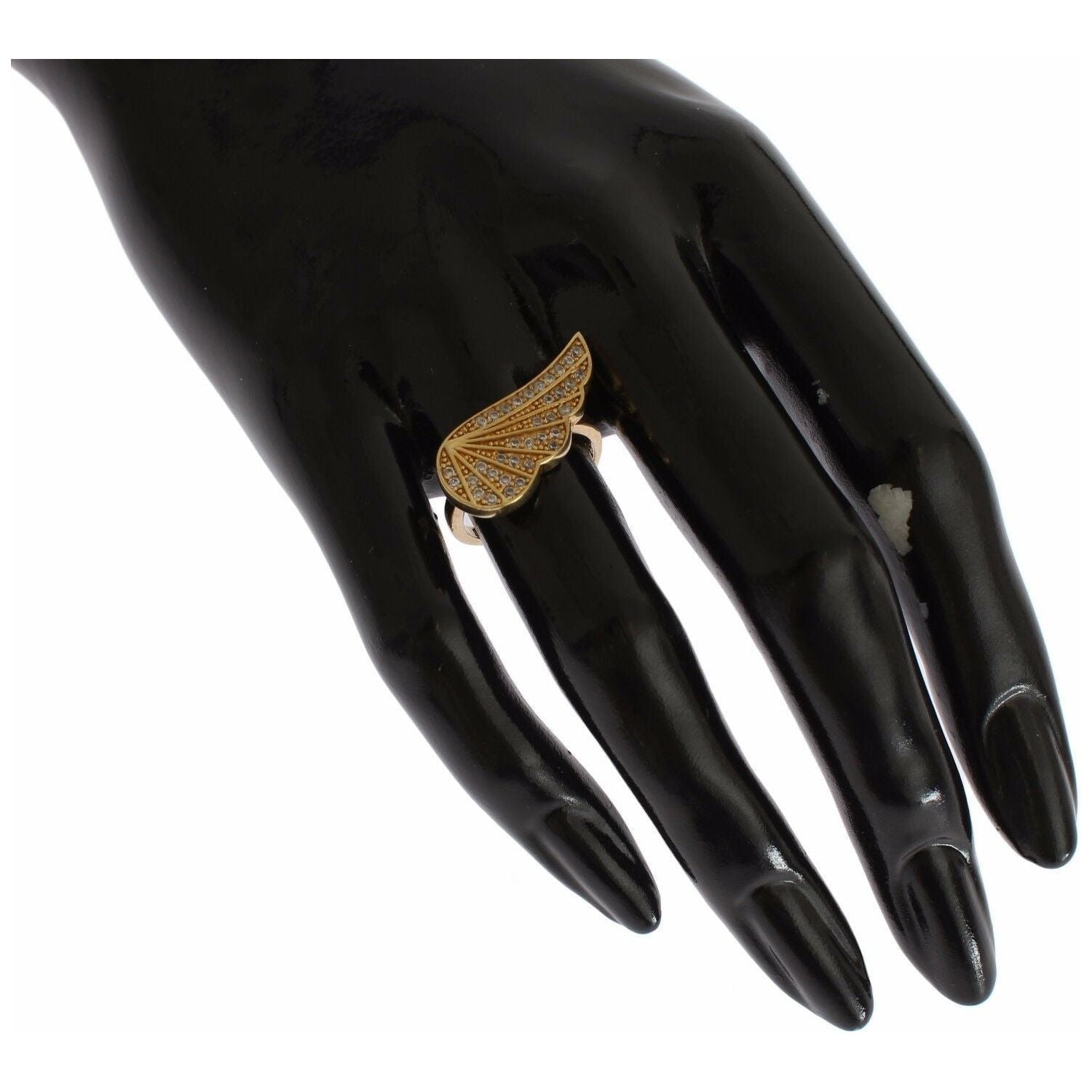 迷人镀金水晶戒指