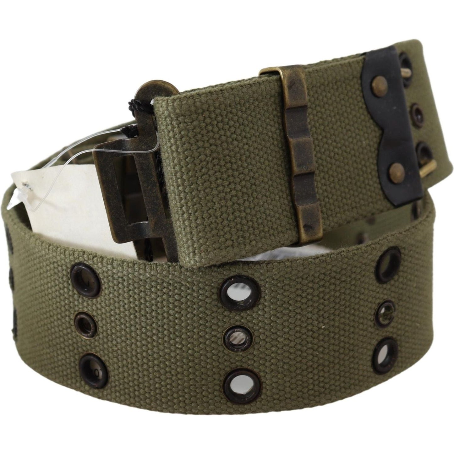 Chic Army Green Cotton Waist Belt